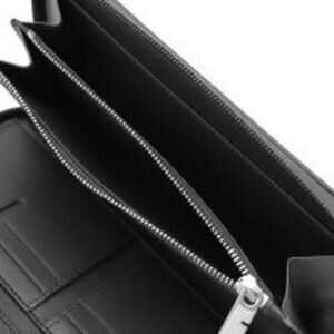 Burberry Long Jacquard Zip LG Black Wallet Check